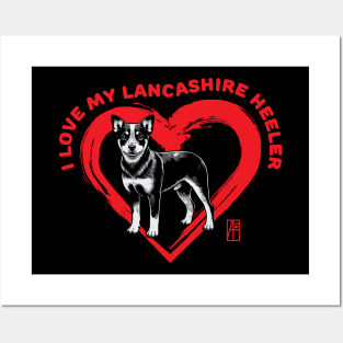 I Love My Lancashire Heeler - I Love my dog - Alert dog Posters and Art